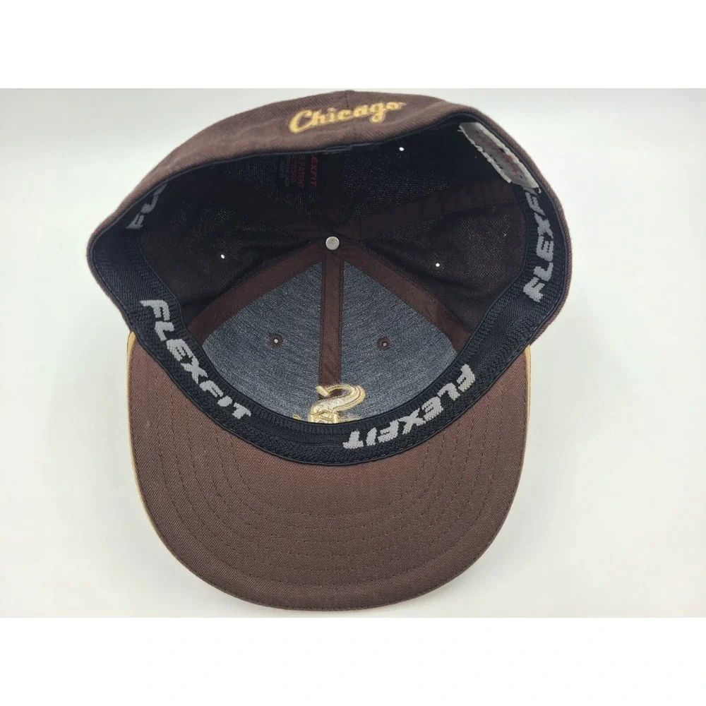 Youth Chicago White Sox‎ Twins Enterprise Flex Fitted Hat Cap MLB Baseball Brown